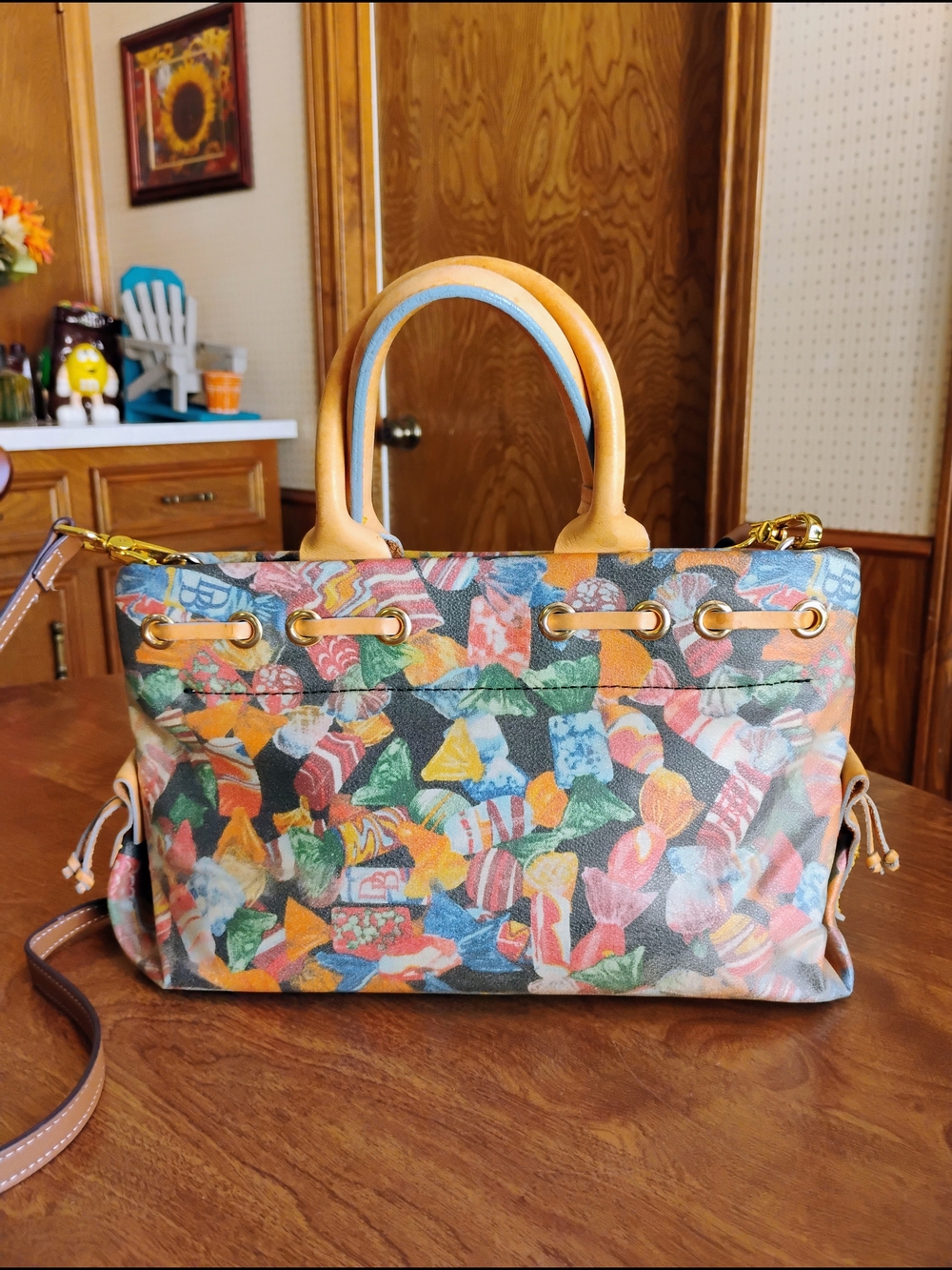 Dooney & Bourke Hard Candy All Over Coated Canvas Satchel/Cross Body Purse - Picture 10 of 16